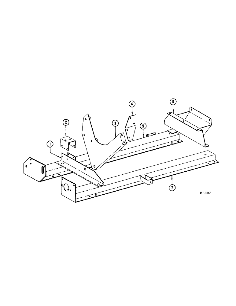 Схема запчастей Case IH 960 - (210) - ENGINE MOUNTING RAILS (10) - ENGINE