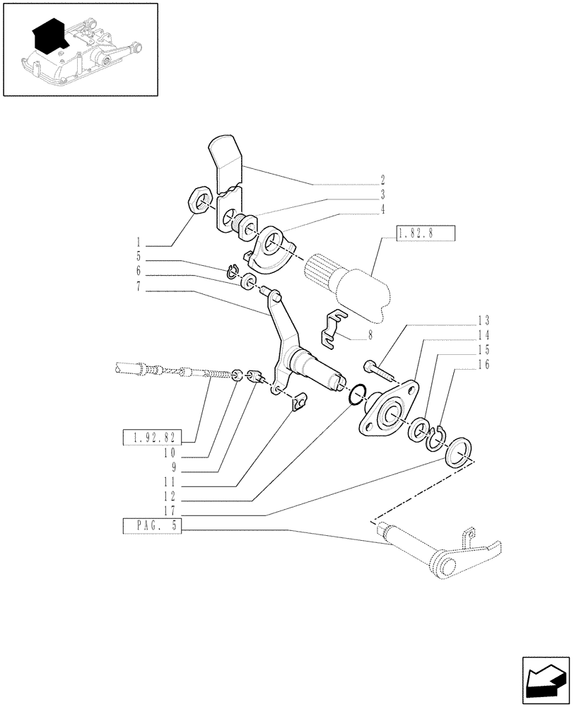 Схема запчастей Case IH JX1075N - (1.82.5[06]) - LIFT CONTROL (07) - HYDRAULIC SYSTEM