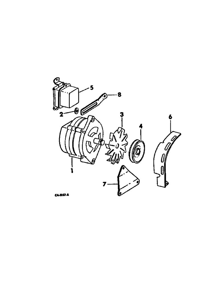 Схема запчастей Case IH 2500 - (08-01) - ELECTRICAL, ALTERNATOR-GENERATOR AND CONNECTIONS, GASOLINE ENGINE TRACTORS (06) - ELECTRICAL