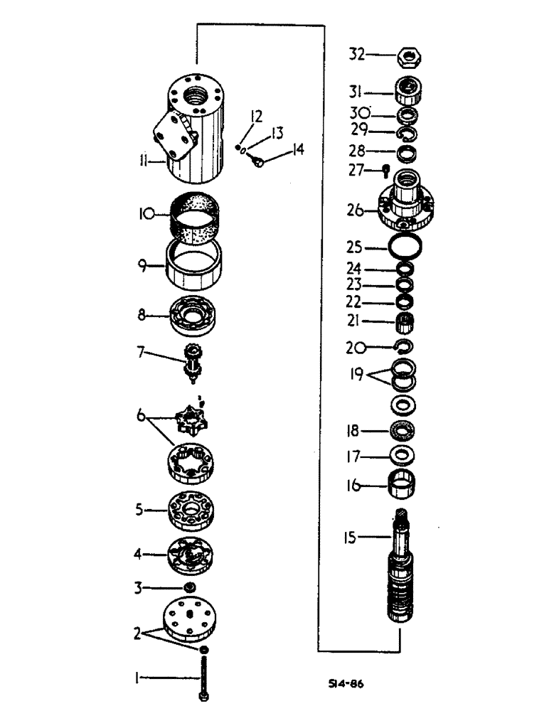 Схема запчастей Case IH 2500 - (10-039) - INTEGRAL HYDROSTATIC STEERING VALVE, ROSS STEERING (07) - HYDRAULICS