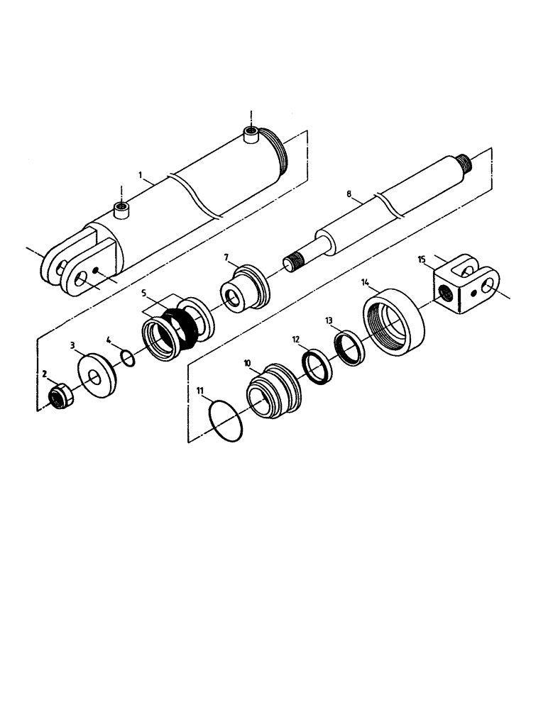 Схема запчастей Case IH 7000 - (B01-00) - HYDRAULIC CYLINDER, TOPPER ARMS Hydraulic Components & Circuits