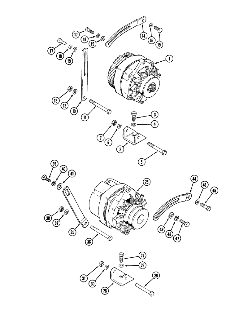 Схема запчастей Case IH 3294 - (4-094) - ALTERNATOR MOUNTING, 72 AMPERE ALTERNATOR (04) - ELECTRICAL SYSTEMS