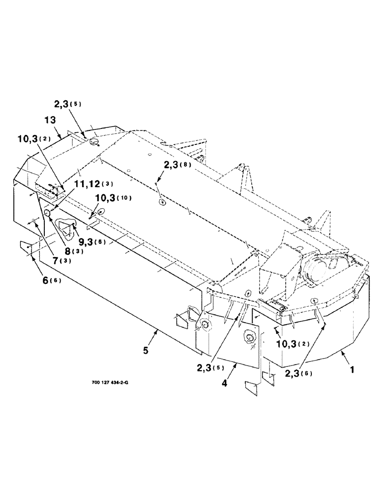 Схема запчастей Case IH 8309 - (7-22) - CURTAIN ASSEMBLY (90) - PLATFORM, CAB, BODYWORK AND DECALS