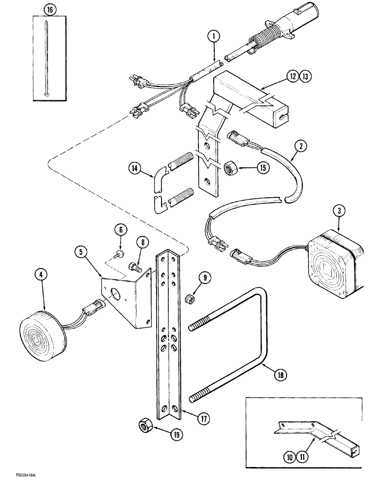 Схема запчастей Case IH 1830 - (04-002) - WIRING HARNESS AND LAMPS (00) - COMPLETE MACHINE