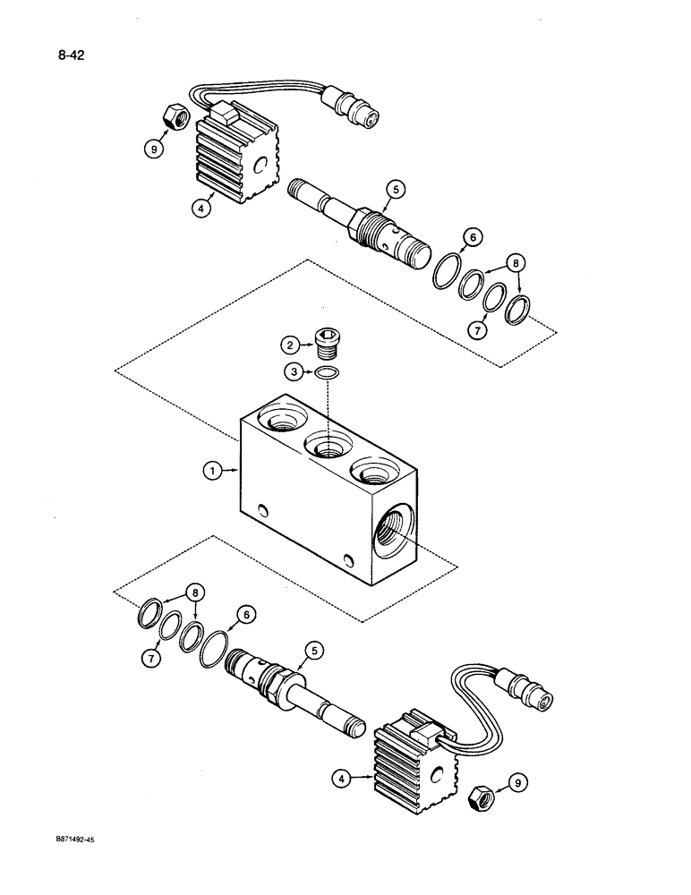 Схема запчастей Case IH 8600 - (8-42) - ROW MARKER VALVE, 1272632C91, MANUFACTURED BY WATERMAN HYDRAULICS (08) - HYDRAULICS