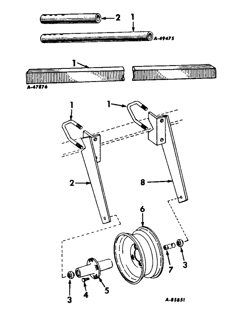 Схема запчастей Case IH 63-SERIES - (G-15[A]) - MAIN TOOL BAR 