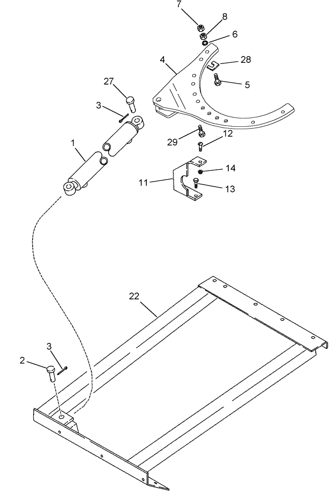 Схема запчастей Case IH 2388 - (09E-14) - UNLOADER - SUPPORTS, SWING CYLINDER (17) - GRAIN TANK & UNLOADER