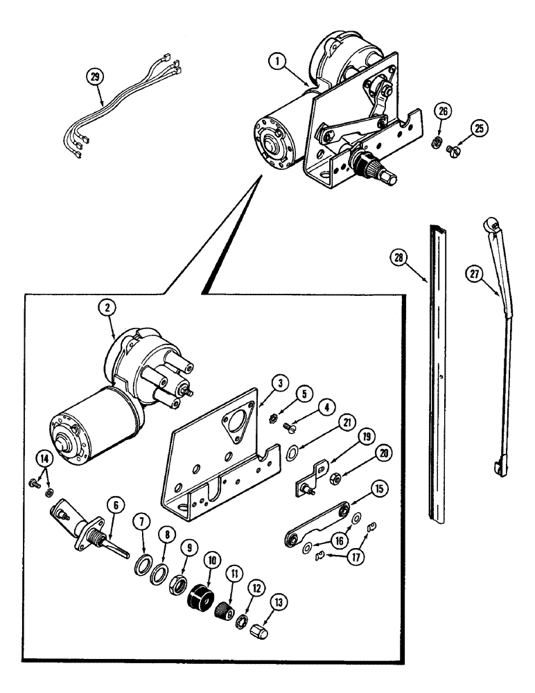 Схема запчастей Case IH 4890 - (9-450) - CAB, WINDSHIELD WIPER, CAB SERIAL NO. 12033908 AND AFTER (09) - CHASSIS/ATTACHMENTS