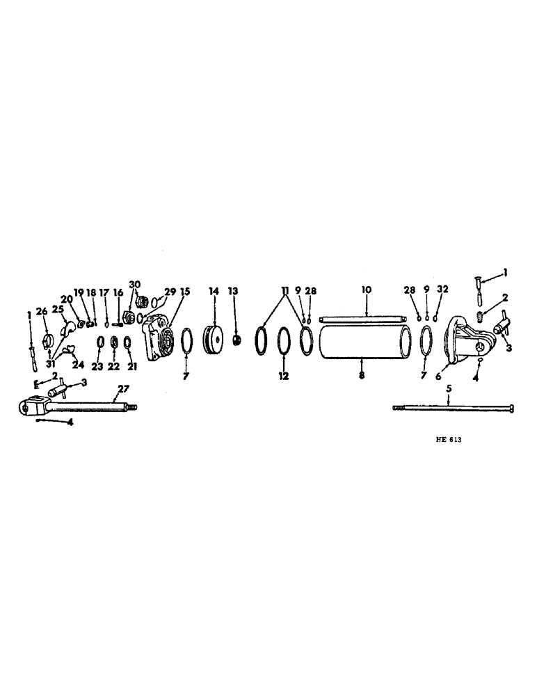 Схема запчастей Case IH 300 - (58) - REMOTE CONTROL HYDRAULIC CYLINDER 3-1/2 X 8 