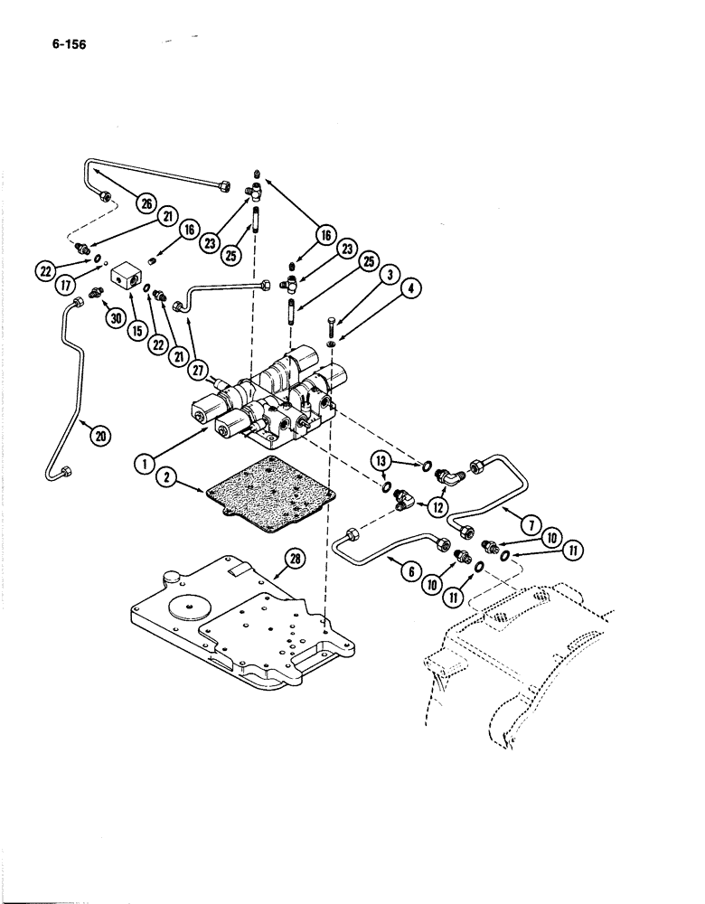 Схема запчастей Case IH 4894 - (6-156) - HYDRAULIC MANIFOLD CIRCUIT ELECTRIC SHIFT (06) - POWER TRAIN