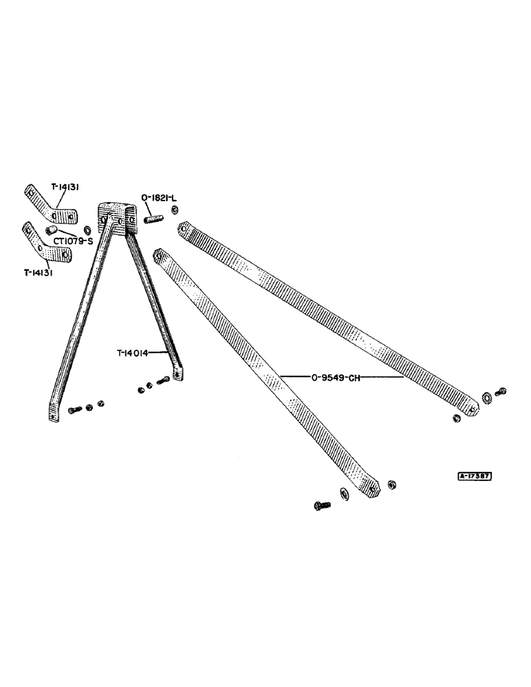 Схема запчастей Case IH 604 - (004) - MAST PARTS FOR ALL CASE, FORD FERGUSON & OLIVER 55, 3-POINT HOOK-UP TRACTORS W/EAGLE HITCH 