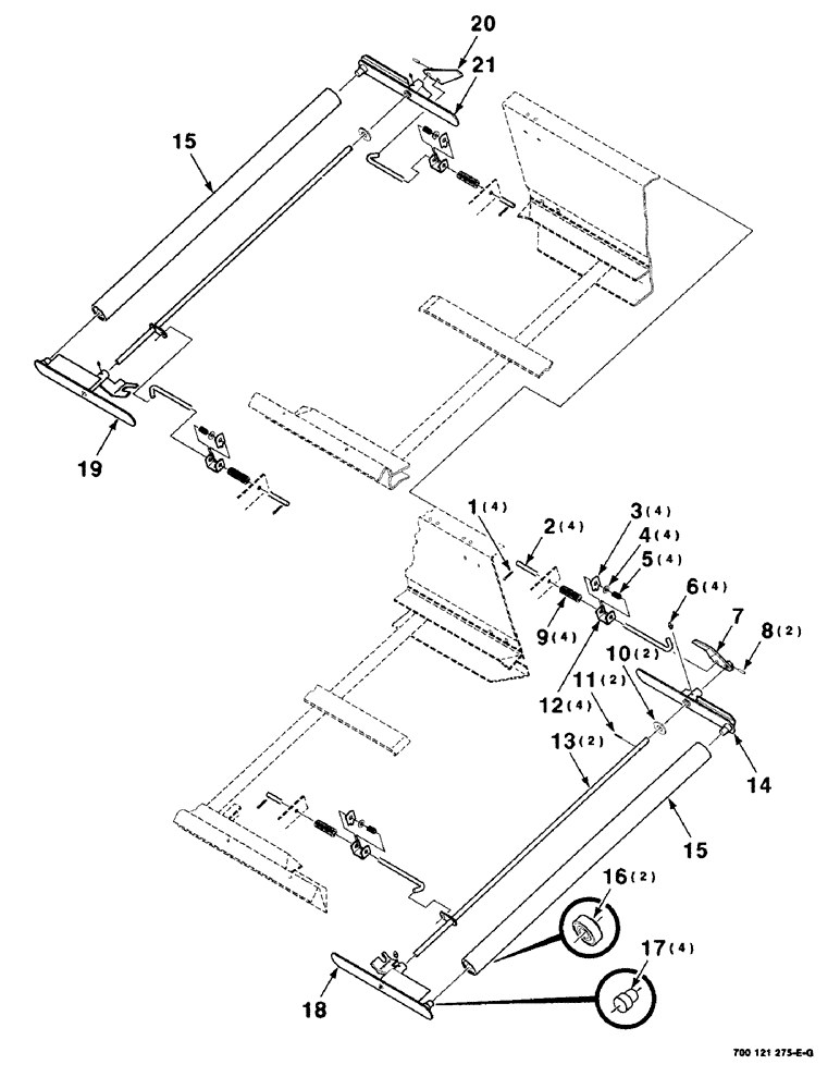 Схема запчастей Case IH 8820 - (6-14) - DRAPER ROLLER ASSEMBLY, OUTER, ALL HEADER LENGTHS, SERIAL NUMBER CFH0050872 AND LATER (09) - CHASSIS