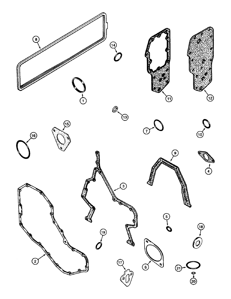 Схема запчастей Case IH 8850 - (10-78) - GASKET KIT, SERIAL NUMBER CFH0099165 AND LATER, CYLINDER BLOCK (02) - ENGINE