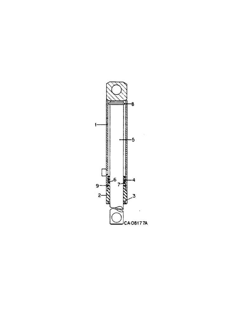 Схема запчастей Case IH SINGLE - (A-38[1]) - CYLINDER HEADER LIFT 1.5 X 11.7 RAM TYPE IH 