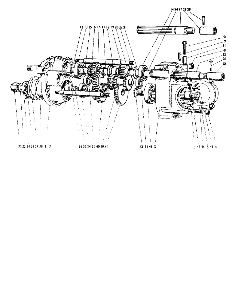 Схема запчастей Case IH 880A - (034) - GEARBOX, SIX-SPEED AND TWELVE-SPEED Gearbox