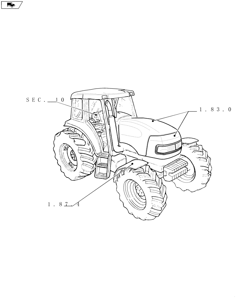 Схема запчастей Case IH PUMA 155 - (SEC. 08) - SHEET METAL (00) - GENERAL