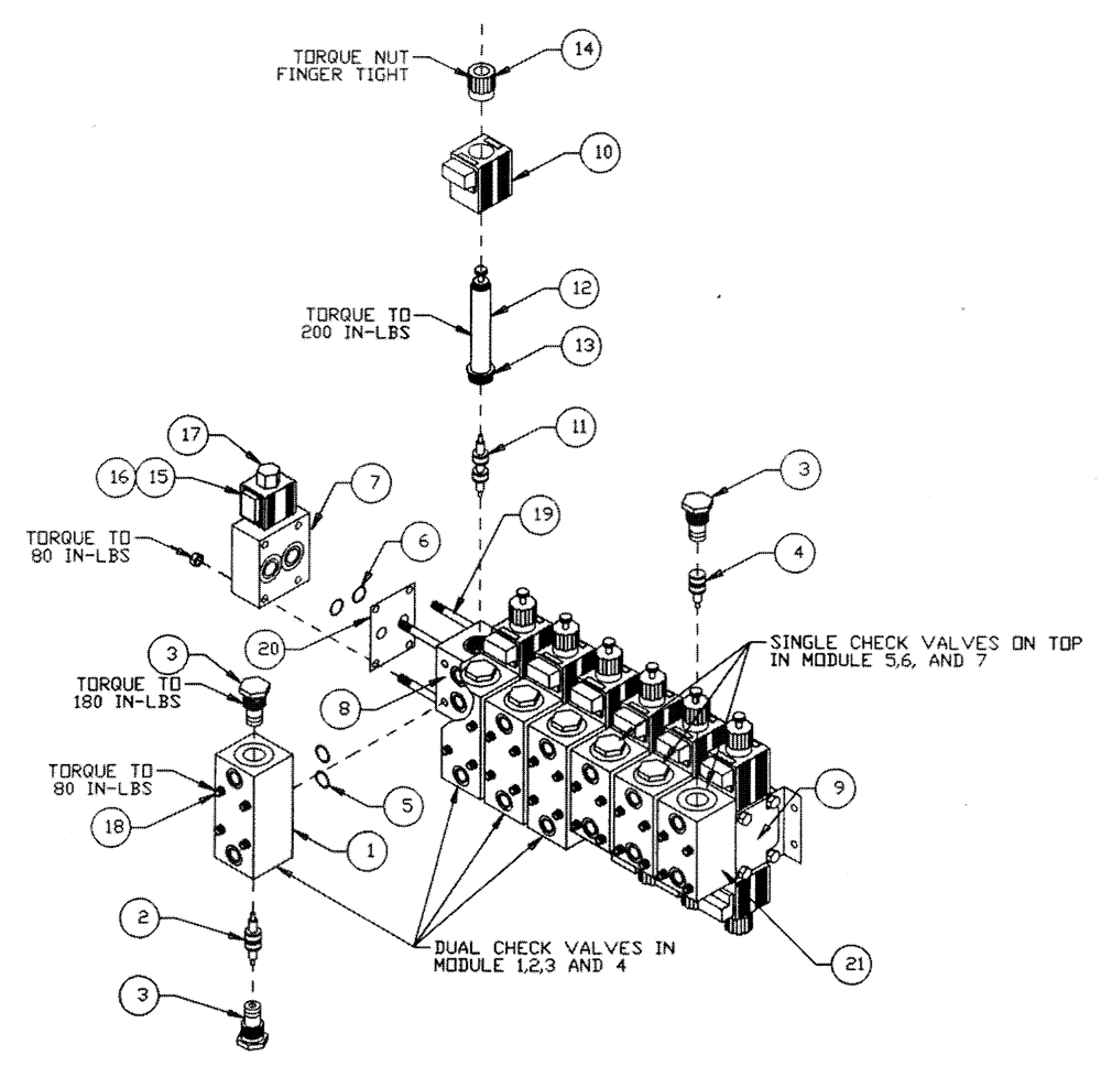 Схема запчастей Case IH PATRIOT 150 - (06-015) - VALVE - 7 - BANK - SEAL & REPAIR PARTS Hydraulic Plumbing