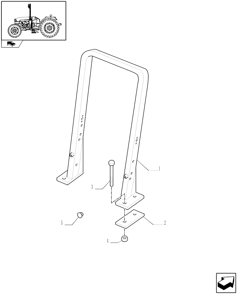 Схема запчастей Case IH FARMALL 85C - (1.92.89) - SAFETY FRAME - L/CAB (10) - OPERATORS PLATFORM/CAB