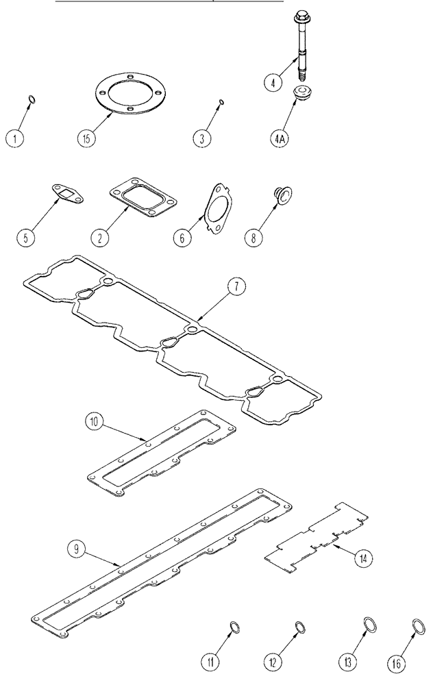 Схема запчастей Case IH FLX3010 - (02-062) - GASKET KIT - VALVE GRIND, FLX 3510 (01) - ENGINE