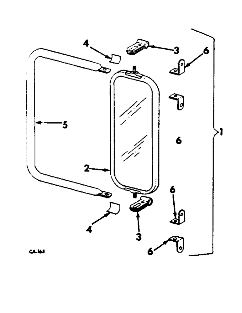 Схема запчастей Case IH 2806 - (N-10) - PARTS ACCESSORIES AND ATTACHMENTS, REAR VIEW MIRROR Accessories & Attachments