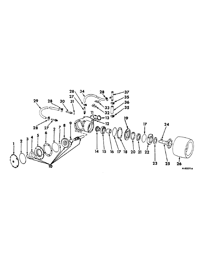 Схема запчастей Case IH 2806 - (B-26) - POWER TRAIN, BELT PULLEY, HEAVY DUTY, TRACTORS WITH INDEPENDENT PTO (03) - POWER TRAIN