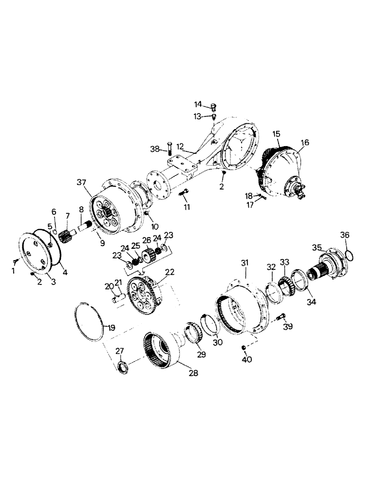 Схема запчастей Case IH STEIGER - (04-54) - AXLE ASSEMBLY - DANA A235 (04) - Drive Train