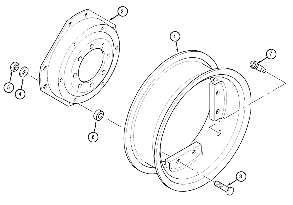 Схема запчастей Case IH MX90C - (05-25) - FRONT WHEELS, HEAVY DUTY, N.A. ONLY, OFFSET 75 MM (05) - STEERING