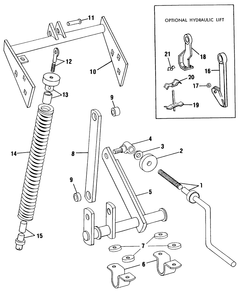 Схема запчастей Case IH FH100 - (006) - LIFT ARM & SPRING (39) - FRAMES AND BALLASTING