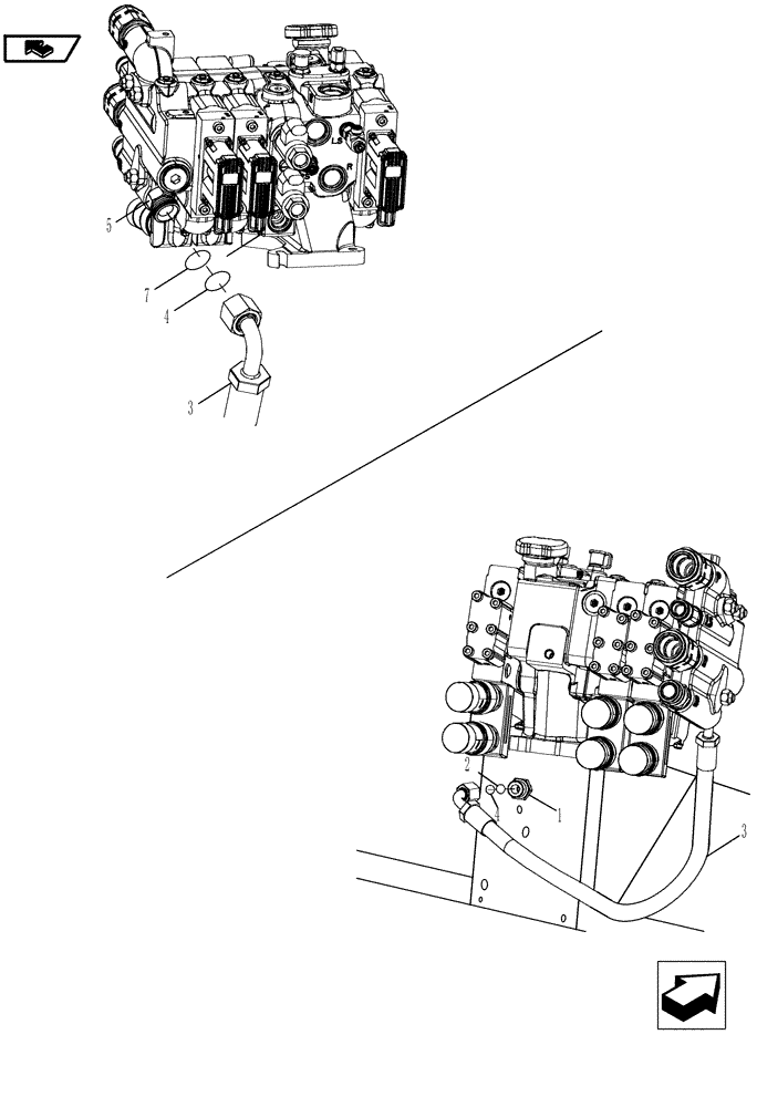 Схема запчастей Case IH MAGNUM 190 - (35.204.28[01]) - CASE DRAIN, POWER BEYOND (35) - HYDRAULIC SYSTEMS