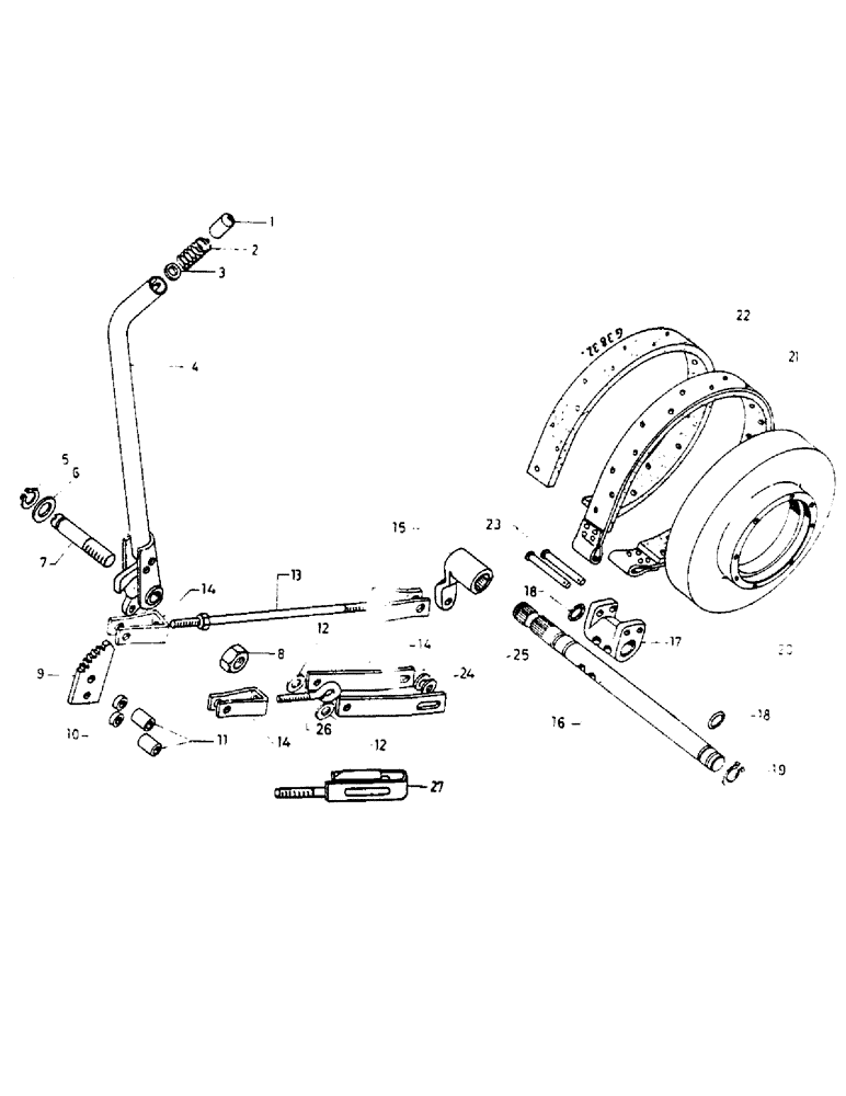 Схема запчастей Case IH 724 - (220) - HAND BRAKE (07) - BRAKES