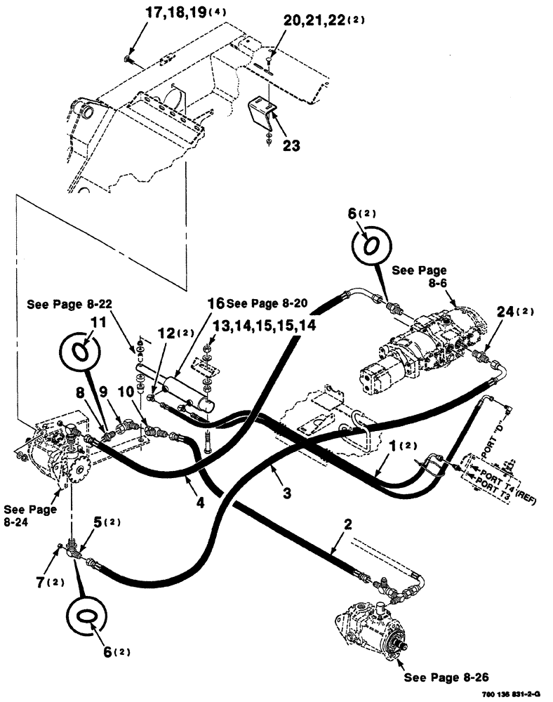 Схема запчастей Case IH 8860HP - (08-18) - HYDRAULIC DRIVE ASSEMBLY - 2 SPEED (CONTINUED) (35) - HYDRAULIC SYSTEMS