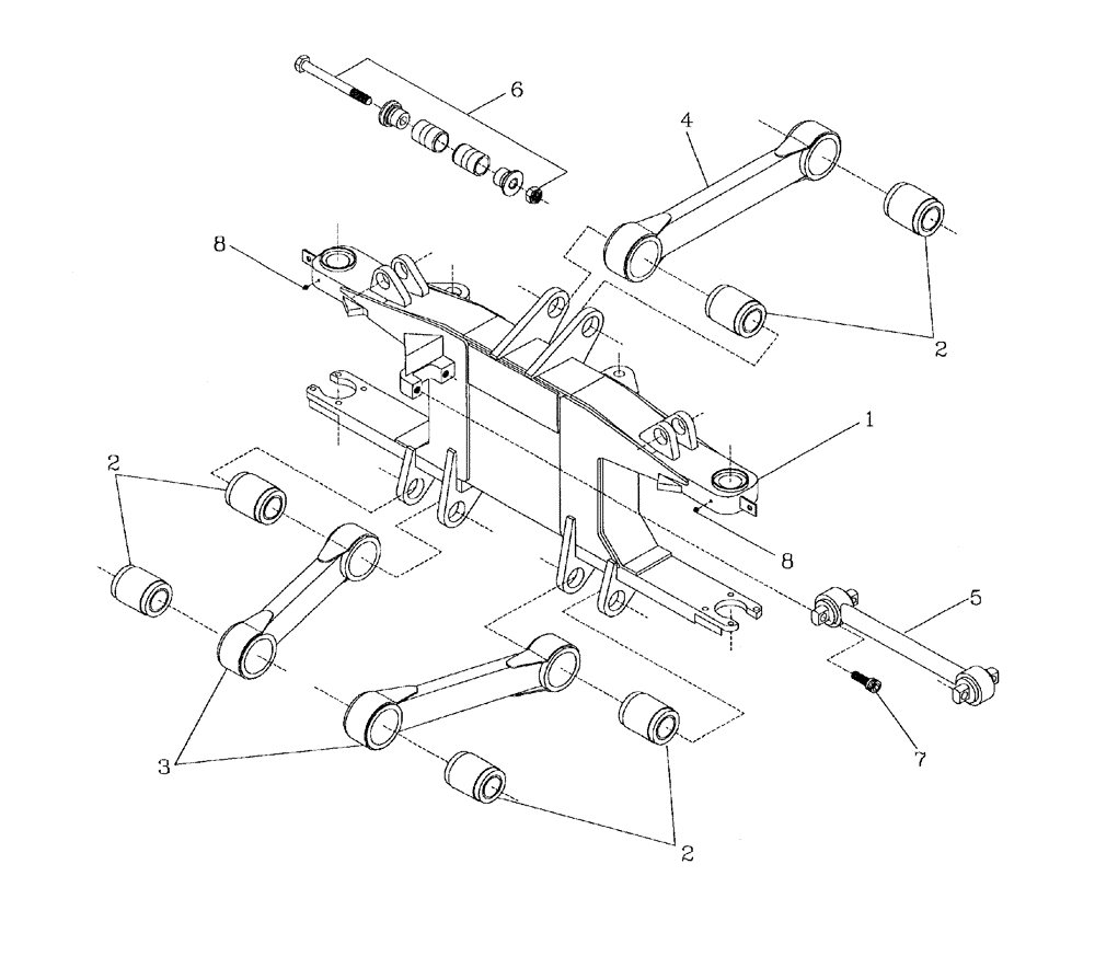 Схема запчастей Case IH AUSTOFT - (A01-10) - FRONT AXLE AND ARMS Mainframe & Functioning Components