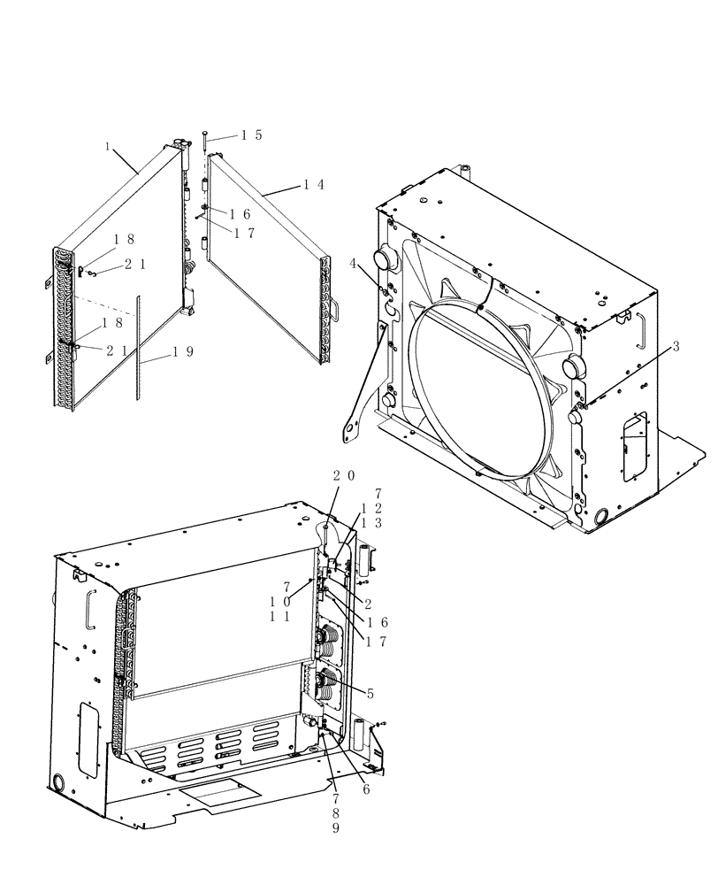 Схема запчастей Case IH AFX8010 - (B.60.A.32[1]) - COOLER FRAME B - Power Production