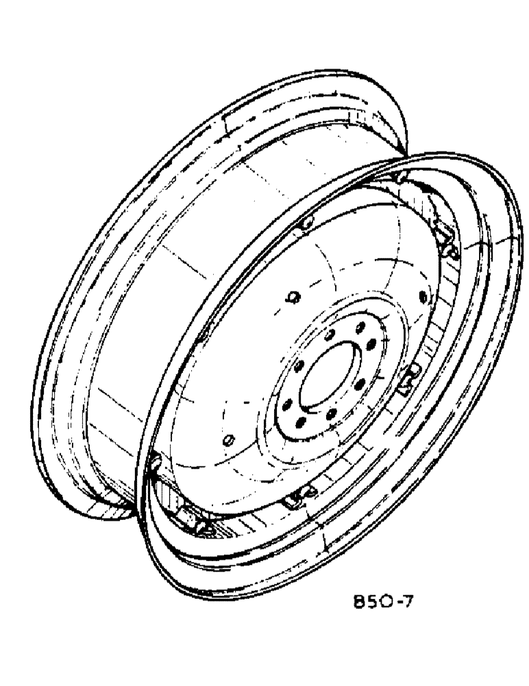 Схема запчастей Case IH 884 - (15-01B) - REAR WHEELS, 8 BOLT WHEEL TO RIM MOUNTING Wheels & Traction