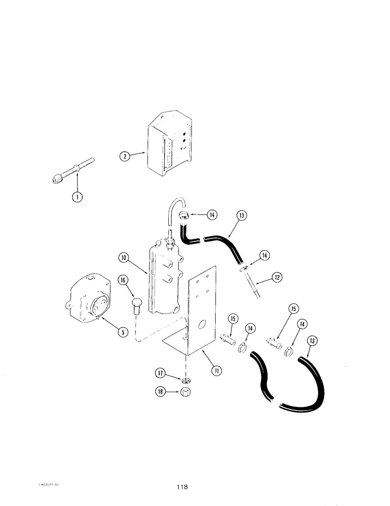 Схема запчастей Case IH 4390 - (118) - ENGINE SAFETY SHUTOFF SWITCHES, SPEED CONTROL 