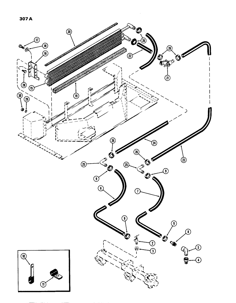 Схема запчастей Case IH 770 - (307A) - CAB, PLENUM, WITH HEATER, HINSON (09) - CHASSIS/ATTACHMENTS