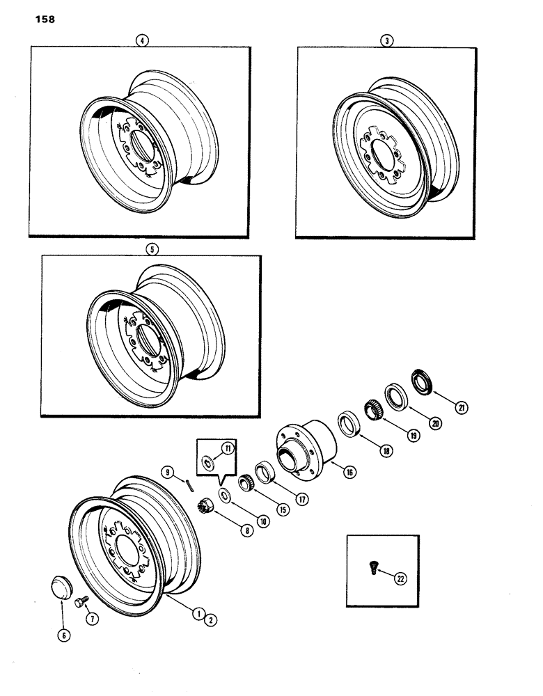 Схема запчастей Case IH 770 - (158) - FRONT WHEELS (05) - STEERING