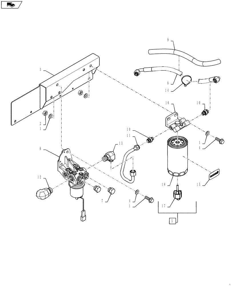 Схема запчастей Case IH 8230 - (10.216.01[02]) - FUEL FILTER/PUMP 72/82/9230 T2/T4 (10) - ENGINE