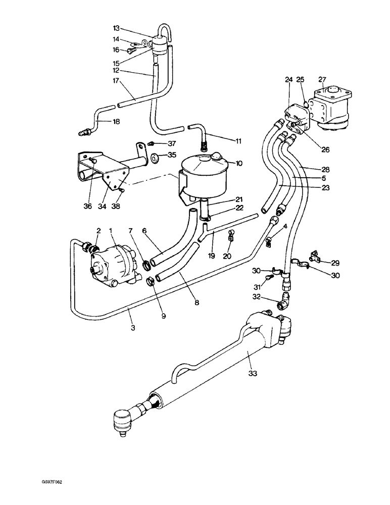 Схема запчастей Case IH 885 - (5-06) - HYDROSTATIC STEERING SYSTEM, 885Q, 885QH, 885SK AND 885LP TRACTORS (05) - STEERING