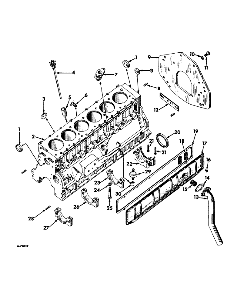 Схема запчастей Case IH 606 - (014) - CARBURETED ENGINE, CRANKCASE AND RELATED PARTS (01) - ENGINE