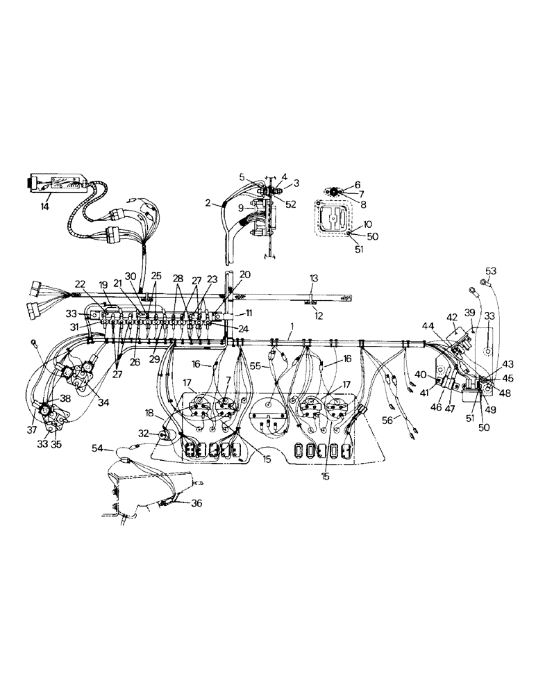 Схема запчастей Case IH KS-280 - (02-10) - DASH ELECTRICAL, EARLY STYLE, BSN 3057, 5-1-84 (06) - ELECTRICAL