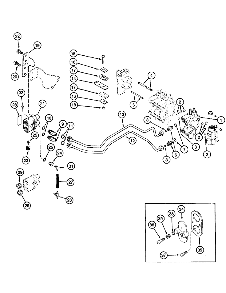 Схема запчастей Case IH 8920 - (8-064) - FOURTH CIRCUIT REMOTE HYDRAULICS (08) - HYDRAULICS