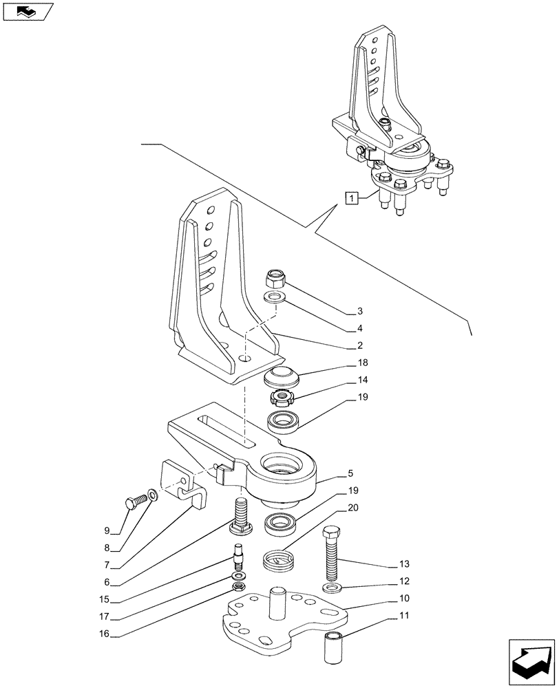 Схема запчастей Case IH PUMA 215 - (90.116.01[03]) - DYNAMIC FRONT FENDERS - SUPPORT - BREAKDOWN (VAR.720497-728575) (90) - PLATFORM, CAB, BODYWORK AND DECALS