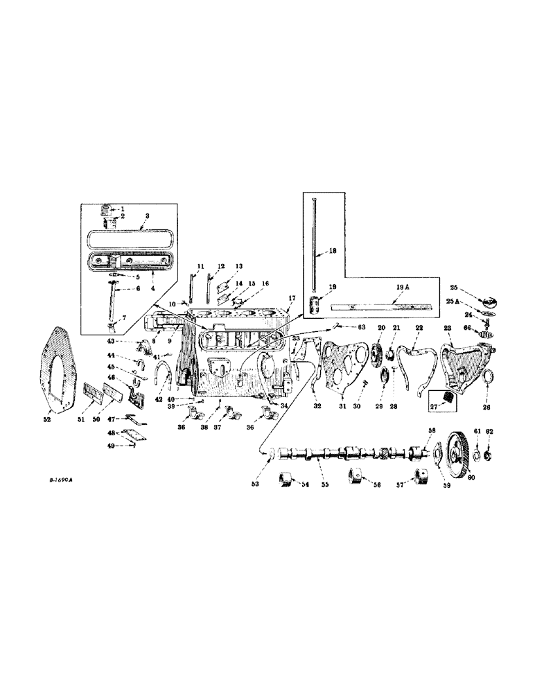 Схема запчастей Case IH SUPER-H - (005) - ENGINE, CRANKSHAFT OIL SEALS, CAMSHAFT, CRANKCASE AND RELATED PARTS (01) - ENGINE