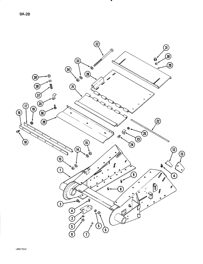 Схема запчастей Case IH 1670 - (9A-28) - 1338331C1 FEEDER (13) - FEEDER