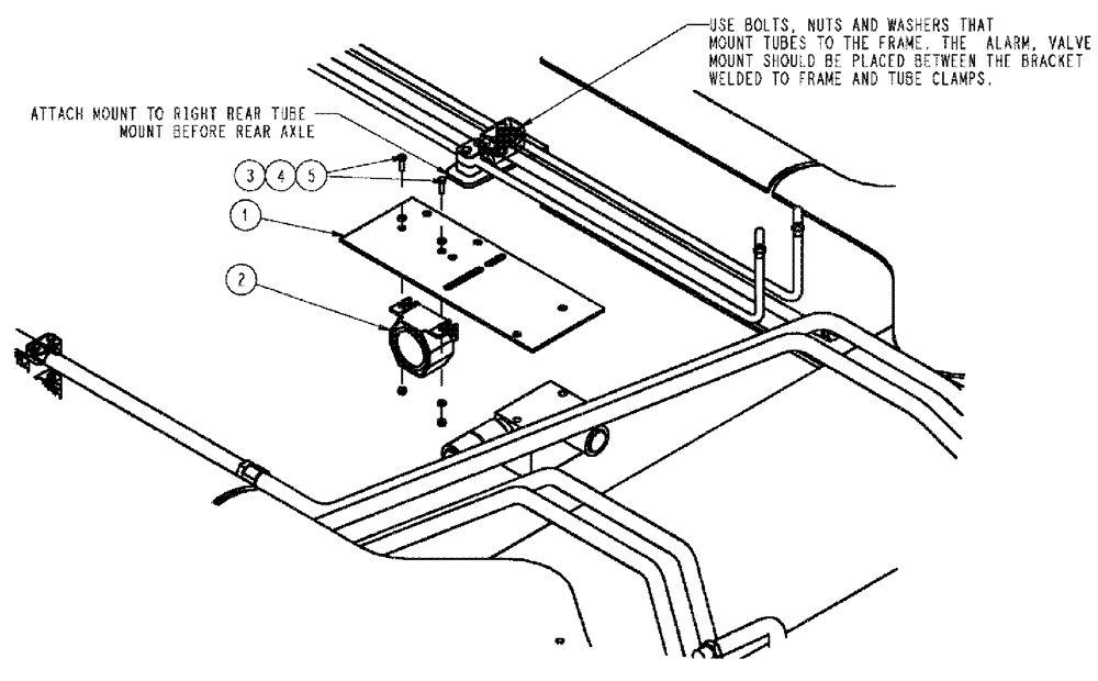 Схема запчастей Case IH 3210 - (04-022) - BACKUP ALARM GROUP Suspension & Frame