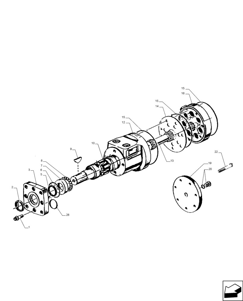 Схема запчастей Case IH A8800 - (35.000.AB[06]) - HYDRAULIC MOTOR (S CHAR-LYNN: 22.6 CU.IN.) (35) - HYDRAULIC SYSTEMS