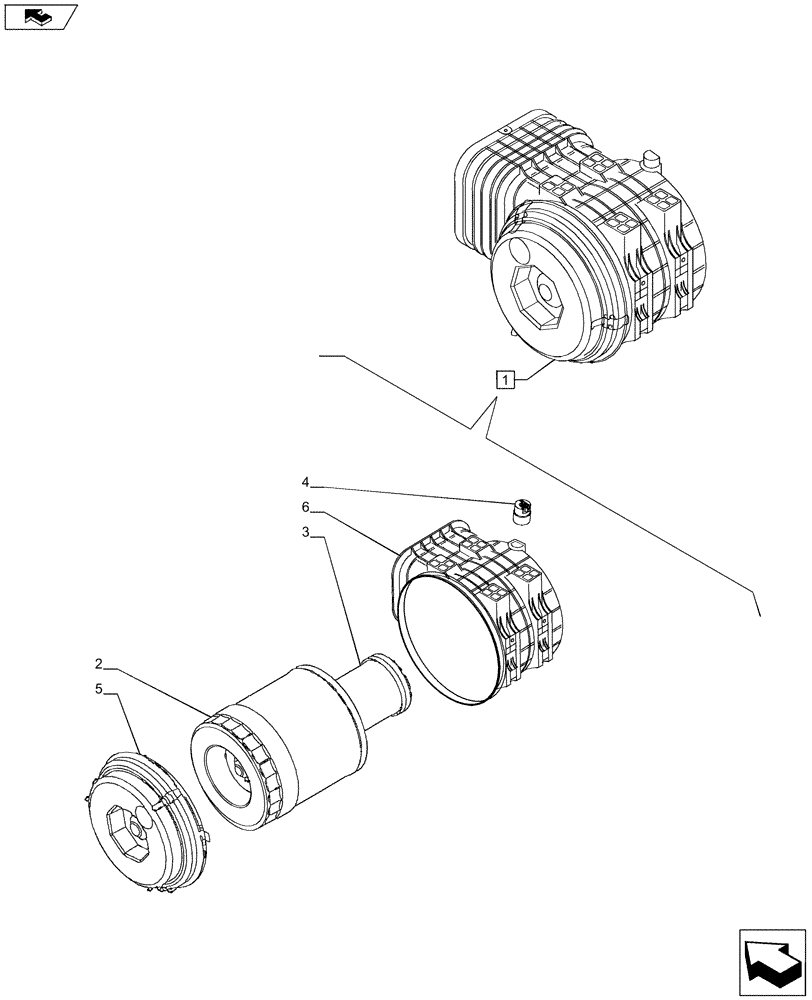 Схема запчастей Case IH PUMA 230 - (10.202.02) - AIR CLEANER - BREAKDOWN (10) - ENGINE