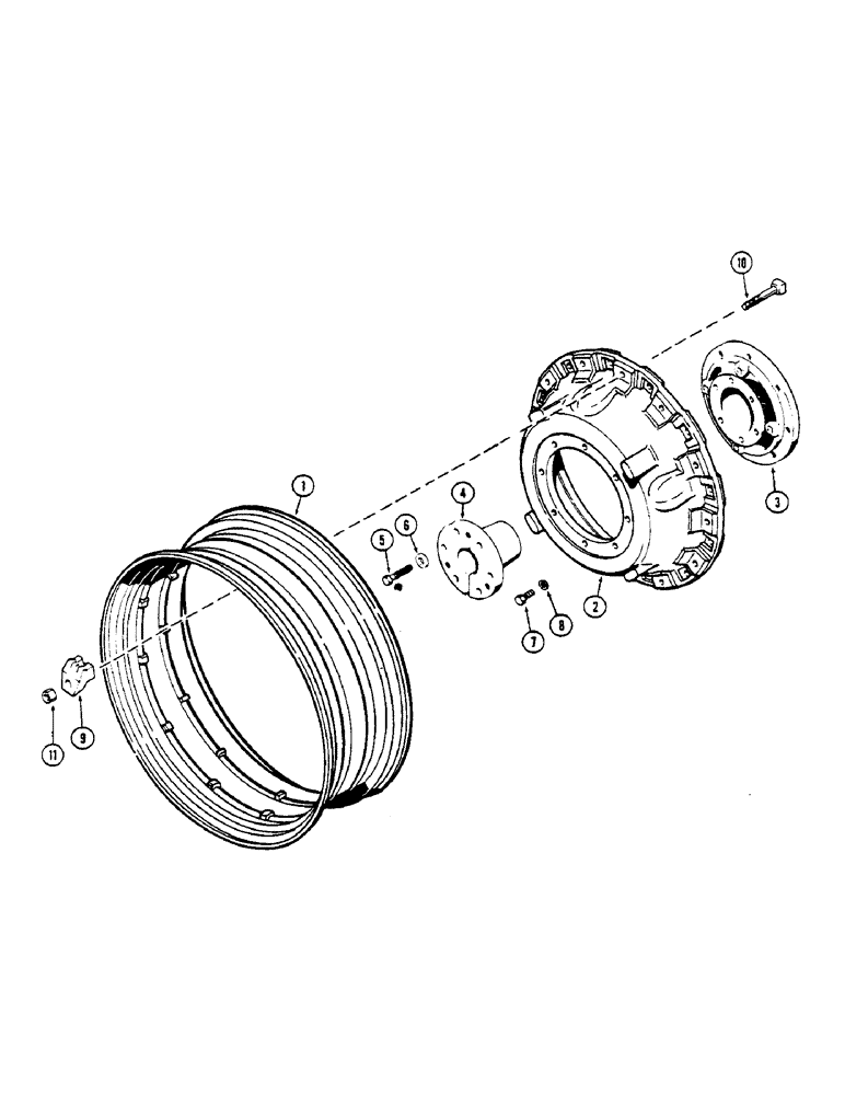 Схема запчастей Case IH 1570 - (138) - REAR WHEELS, CAST, WITH 38 INCH RIMS (06) - POWER TRAIN