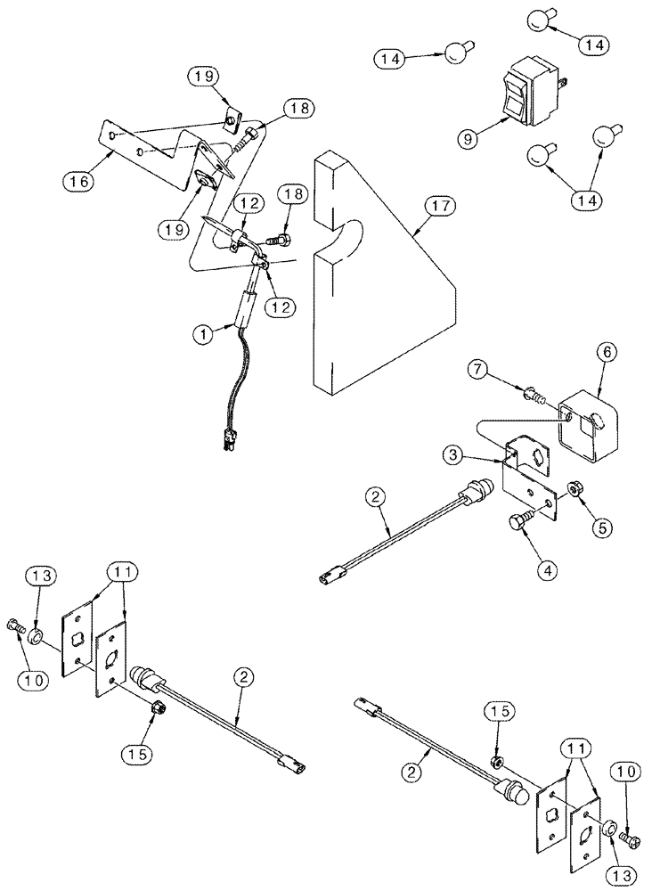 Схема запчастей Case IH 2366 - (04-13) - CAB - TEMPERATURE, AUTO - BSN JJC0252949 (06) - ELECTRICAL